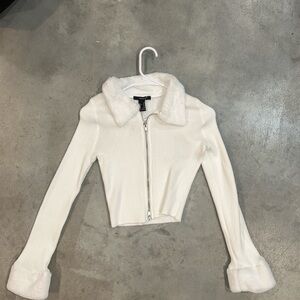 Forever 21 Cream Teddy Jacket